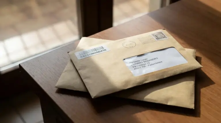 Busta raccomandata appoggiata su un tavolo, simbolo di una comunicazione importante da non ignorare